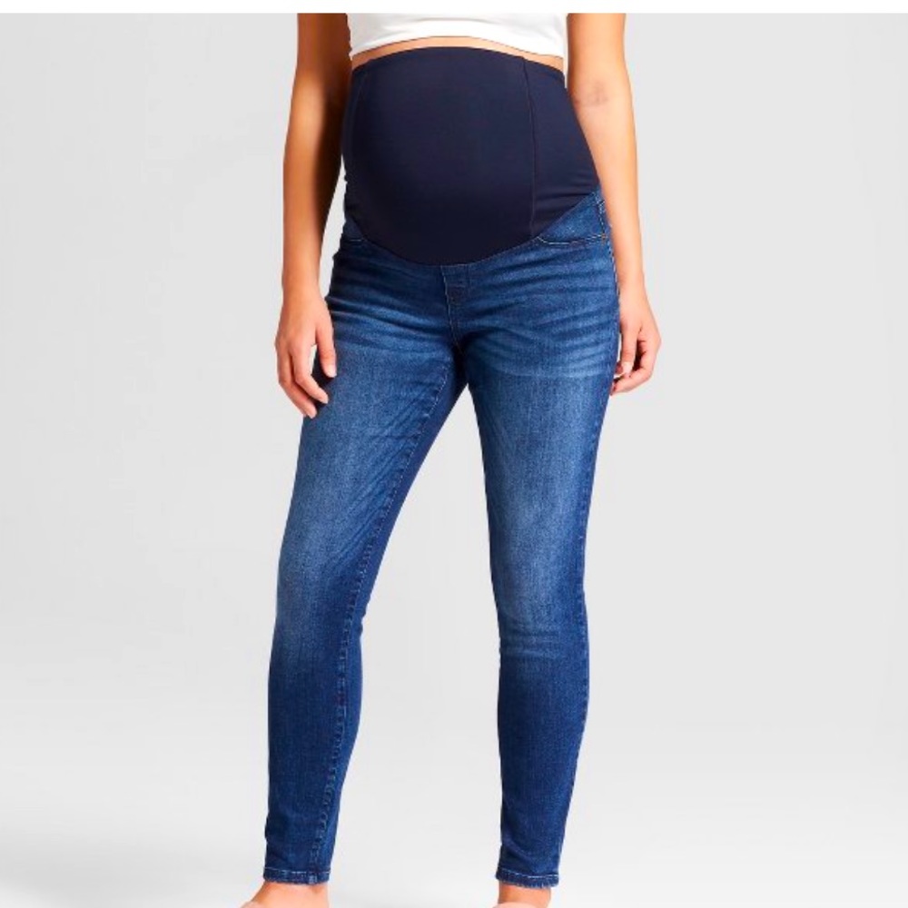 Ingrid and Isabel Maternity Skinny Crop Jeans